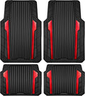 CAR PASS Heavy Duty Rubber Car Mats Metallic, Aluminum Film All Weather Floor