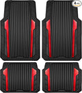 CAR PASS Heavy Duty Rubber Car Mats Metallic, Aluminum Film All Weather Floor by CARPASS