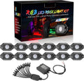 RGB Rock Light Kits, Niking Auto 12 Pods RGB Underglow LED Rock Lights with App Control & Timing & Music Mode & Flashing Multicolor Neon LED Lights for Trucks Off Road UTV ATV Pickup Boat