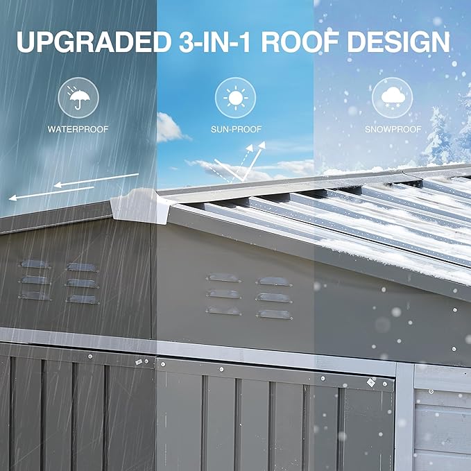 5x3 FT Outdoor Storage Shed - Image 4