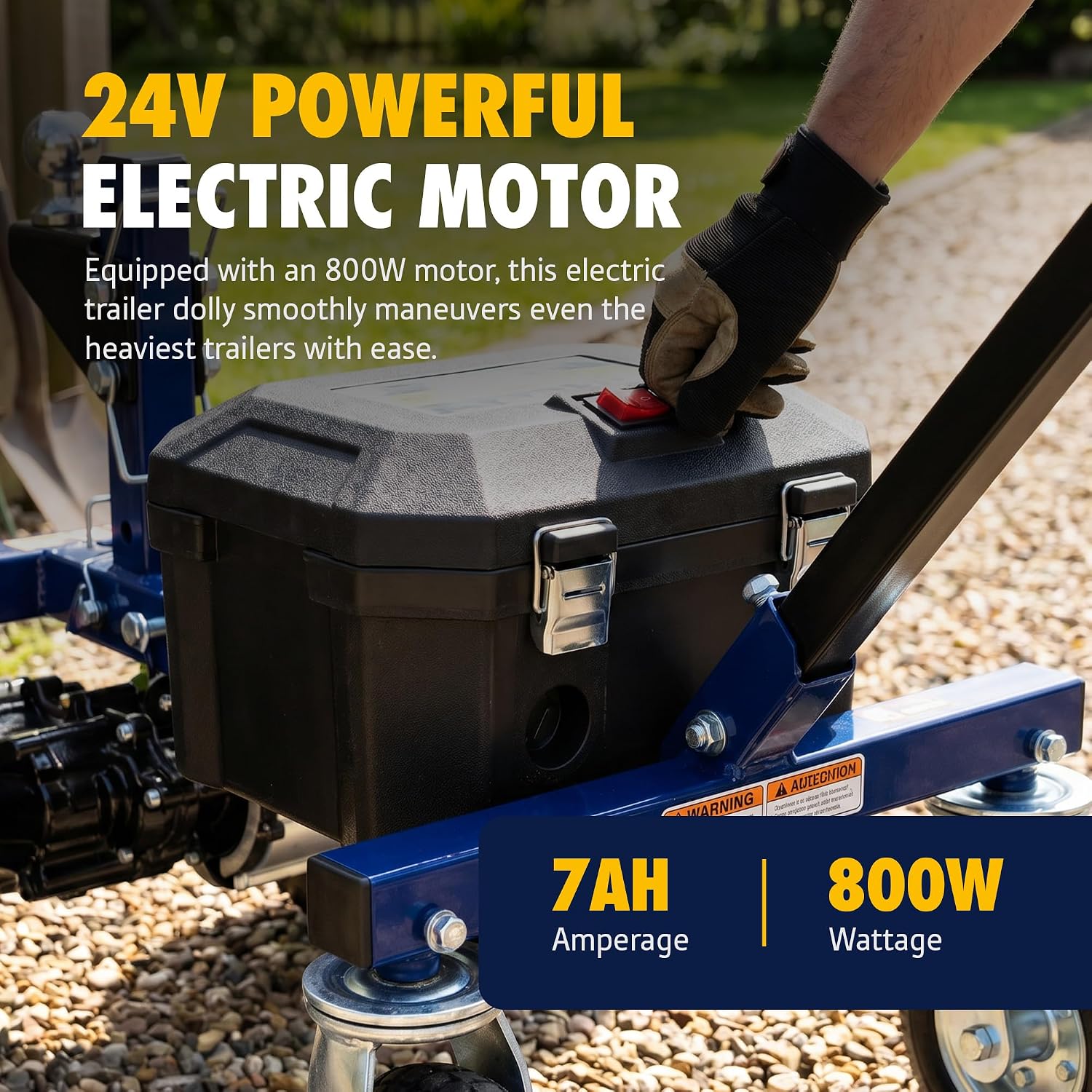 Goodyear 3600LBS Electric Trailer Dolly 2'' Ball Hitch Max Tongue Wt. 600LB