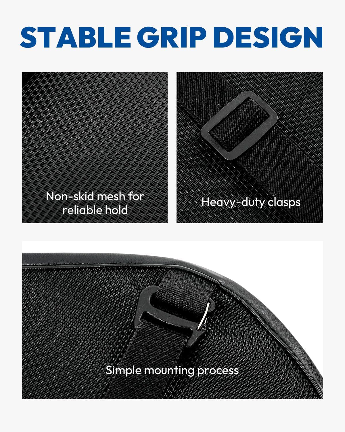 Motorcycle Seat Cushion, Universal Motorcycle Gel Seat Pad, Large 3D-Honeycomb Structure Shake Rider Cushion TPE Shock Absorption and Breathable for Long Rides