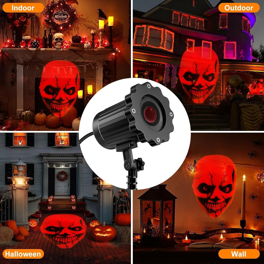 Halloween Projector Lights Outdoor,Skull Halloween Projector for Yard