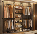 aheaplus industrial pipe clothing rack, 6.42ft closet organizer, main product view