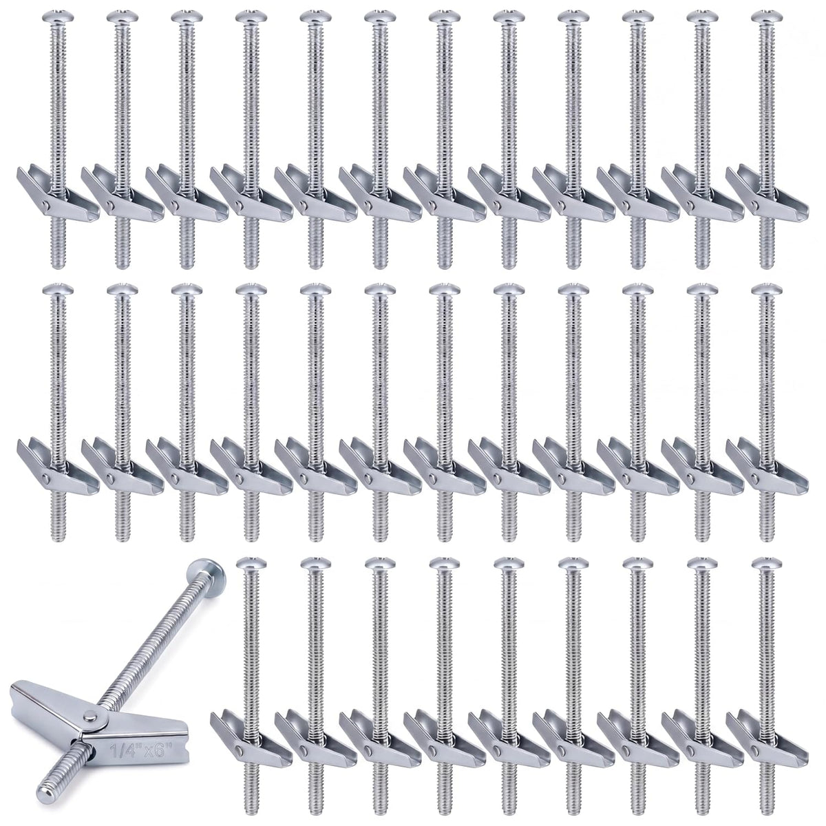 1/4" x 6" extra long toggle bolts, heavy, main product view