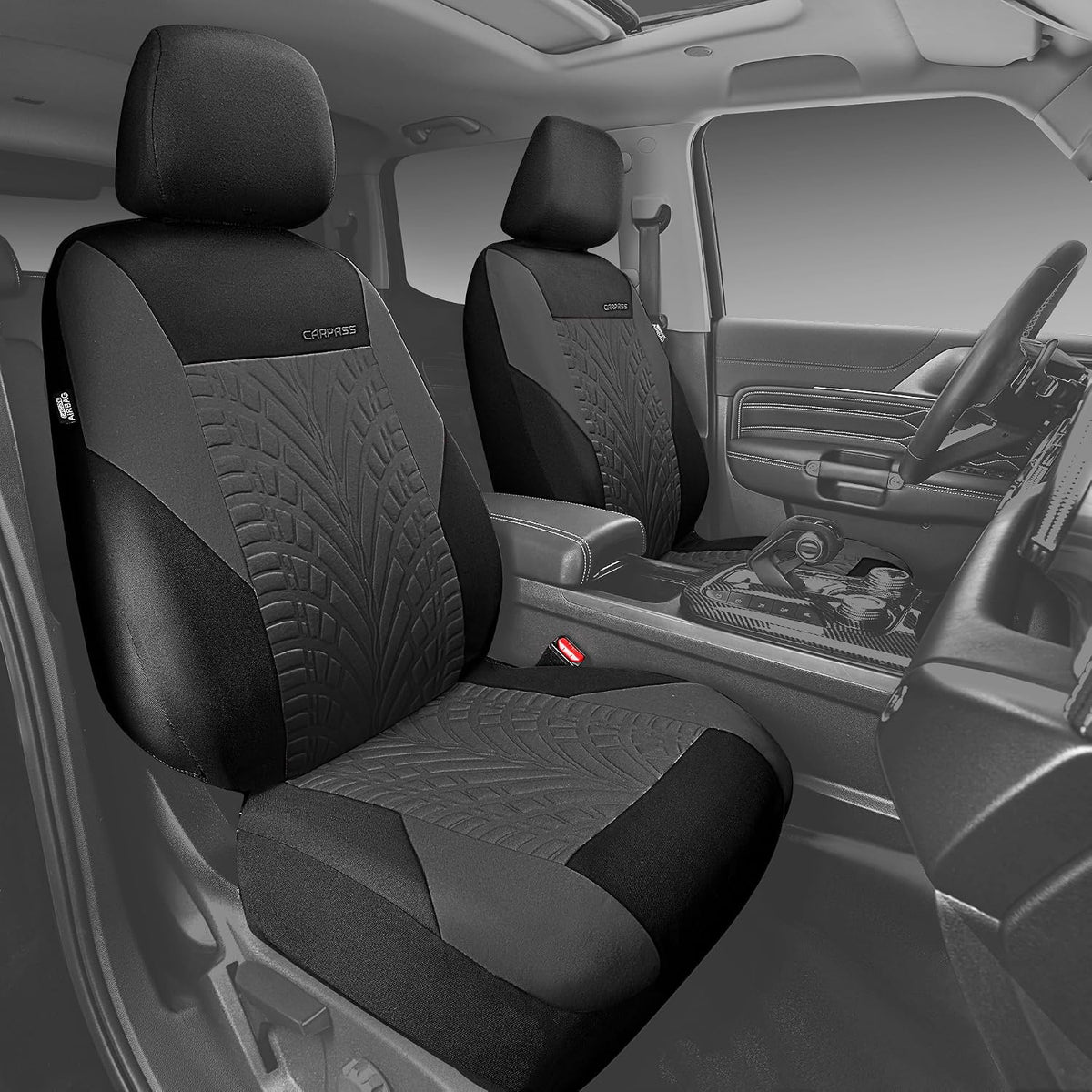 car pass car seat covers full sets, front, side view