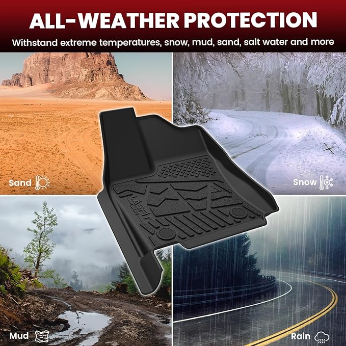 LASFIT Floor Mats for Toyota Tundra 2022-2025 Double Cab, Custom Fit All - Image 5