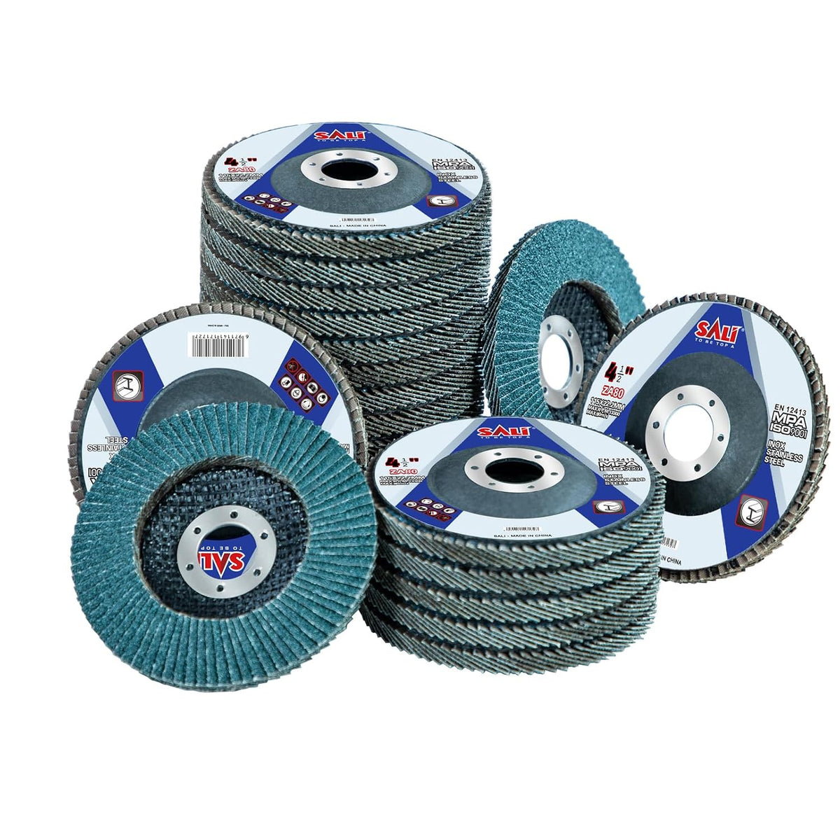 sali 24 pack zirconia flap disc 80 grit, main product view