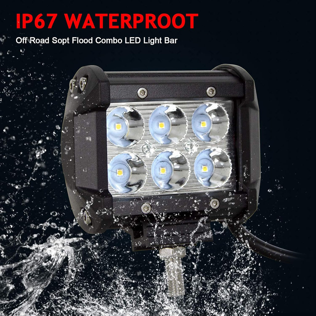 willpower 10 pieces 18w 4 inch led work, package contents