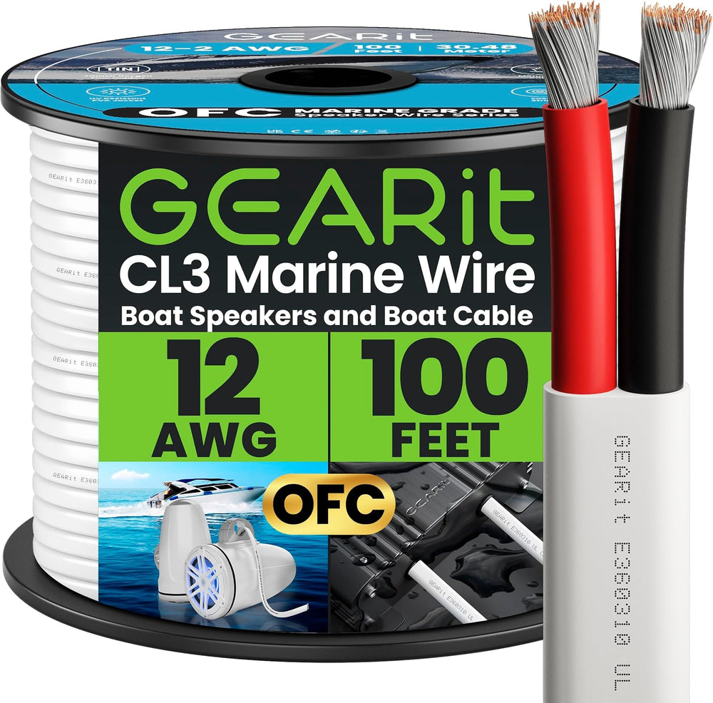 GEARit Speaker Wire 12 Gauge, Duplex 2-Conductor, Speaker Wires