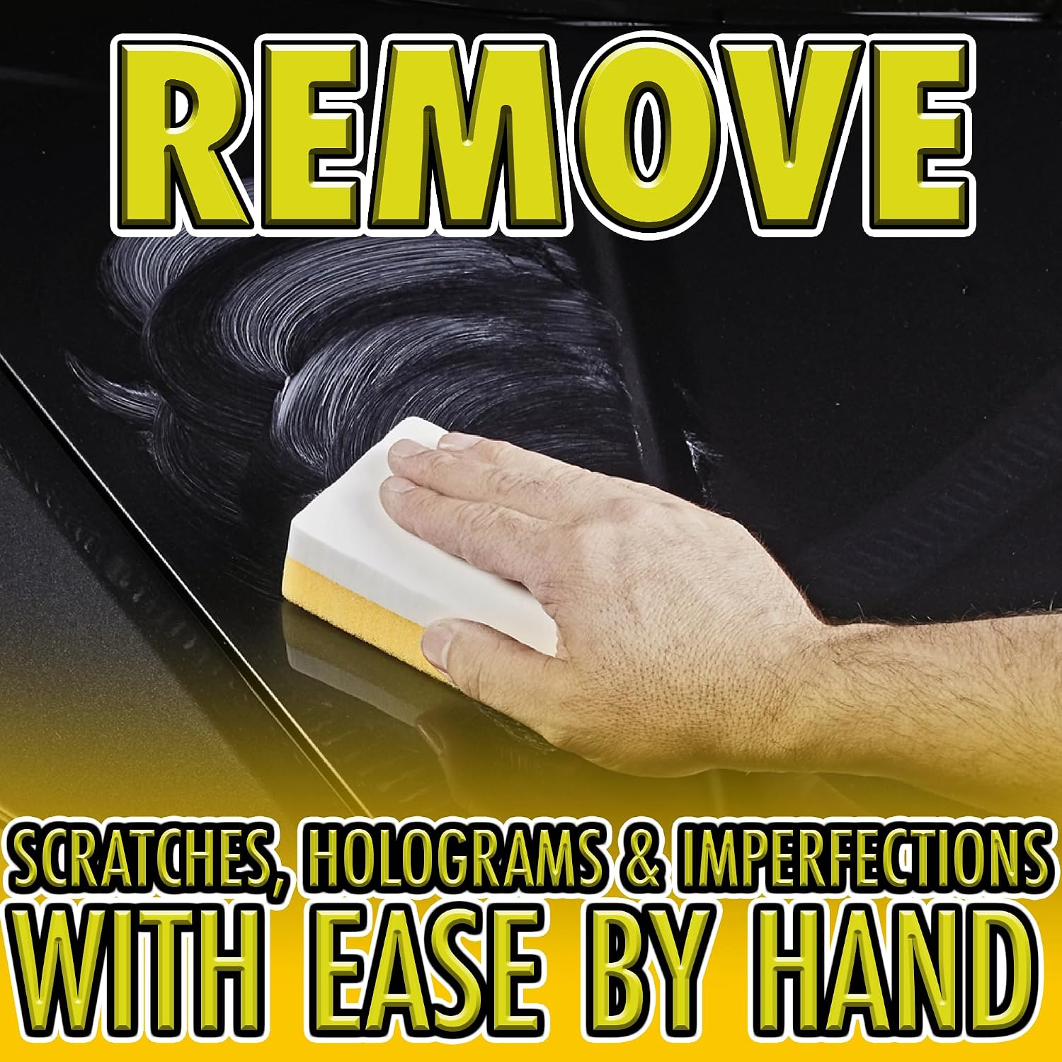 SONAX Application Sponge 417300 | Dual-Sided Detailing Applicator for Wax, Sealant, Polish & Tire Gel | Durable Foam with Ergonomic Grip | Ideal for Paint, Trim, Rubber & Plastics | 4” x 5”