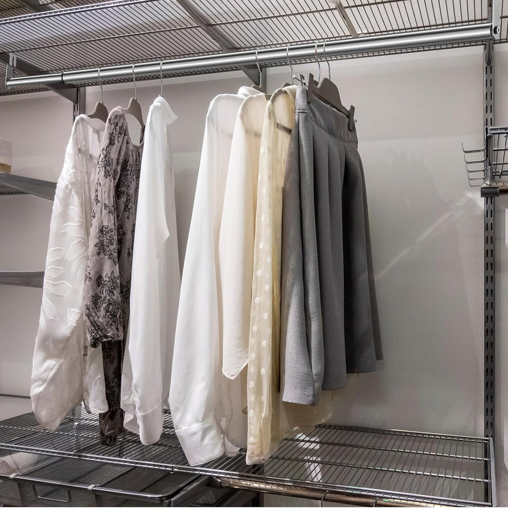 threehoney expandable closet hanger rod for wire shelf, package contents