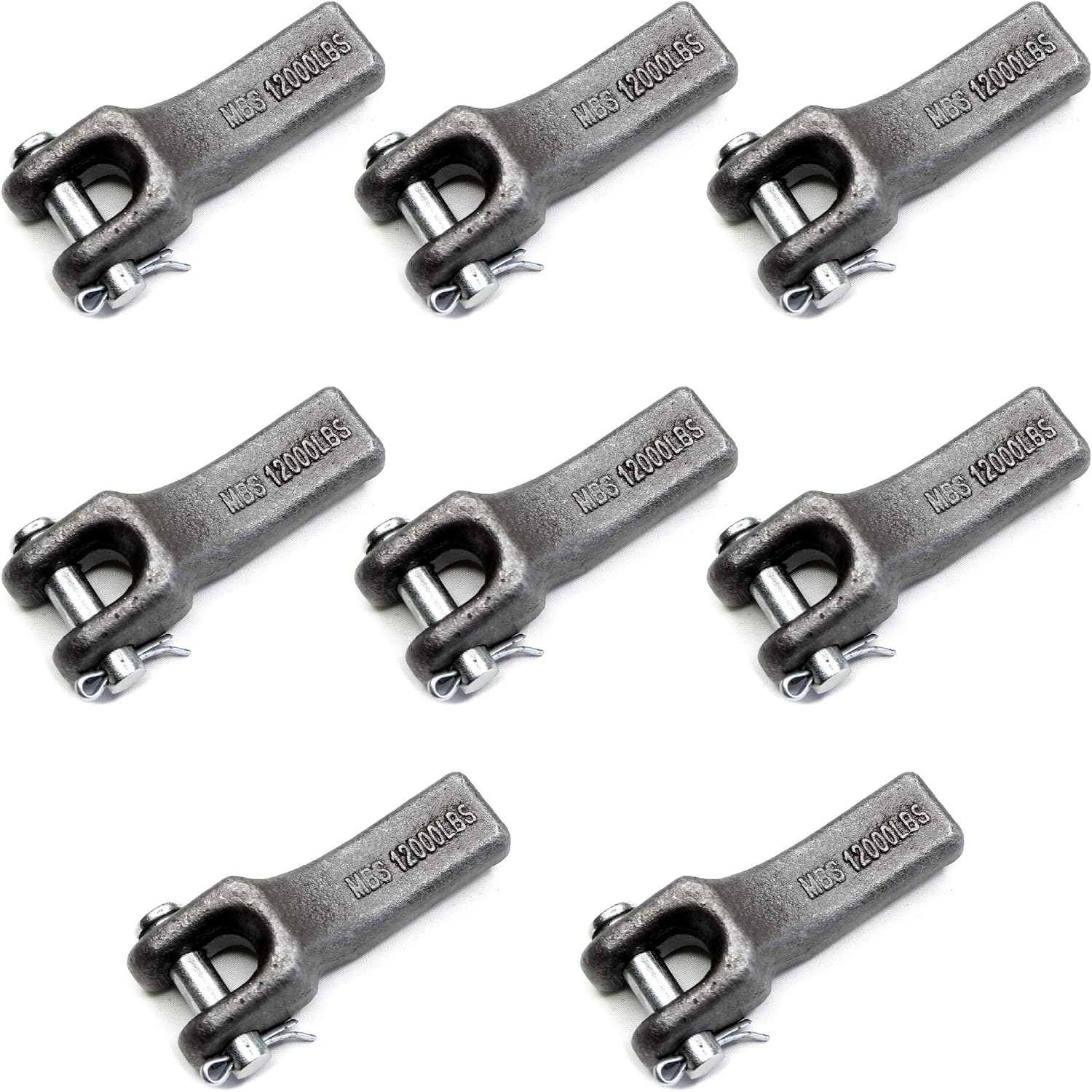 Gripon (Pack of 8) 5/16 inch Weld-On Safety Chain Retainer for Truck Trailer Hitch