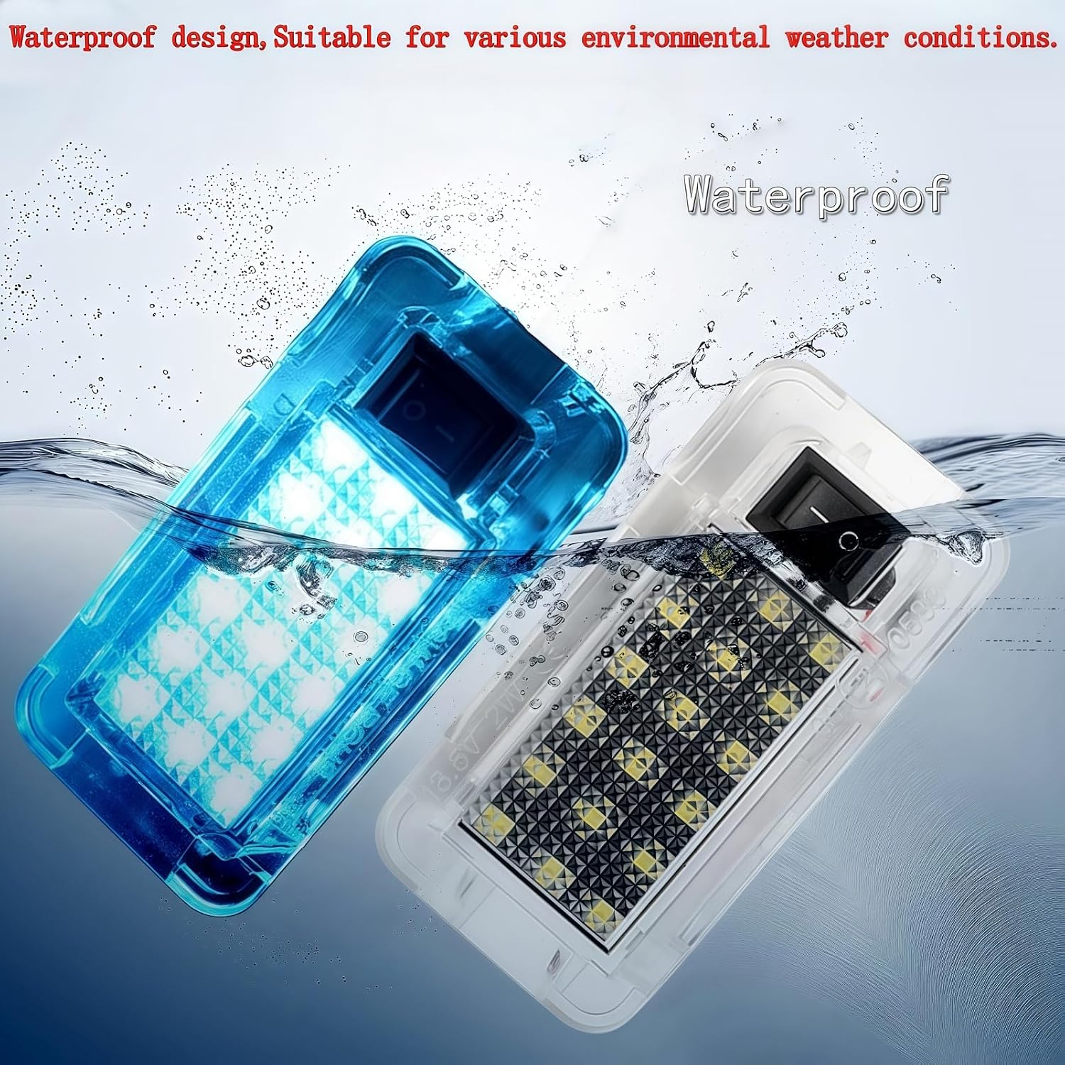 LED Trunk Cargo Light with Switch, Super Ice Bule Luggage Compartment Light Lamp Compatible with Toyota Highlander,Sienna,Venza,RAV4,Prius,Lexus RX350, CT200h, NX300h, GS350, Scion tC xB