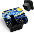 Black Cat Trailer Hitch Cover Abstract Starry Night Square 2 Inch Receiver Tube Plug Cover Compatible with Most Models Hitch Receivers Plug Fits Most Cars
