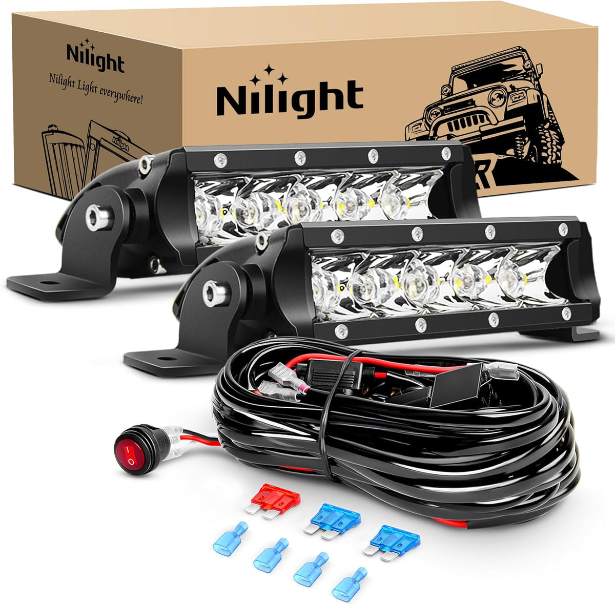 nilight led pods 7 inch 30w super slim, main product view