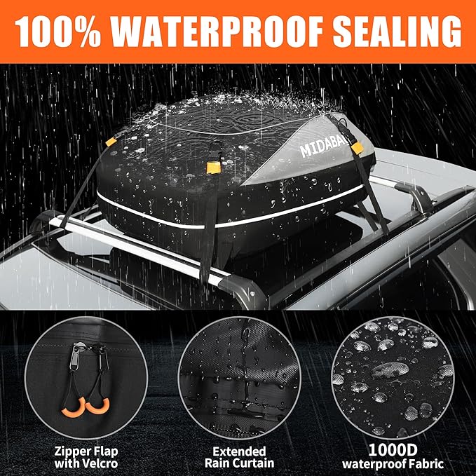 MIDABAO Waterproof Duty Car Roof Top Carrier-Car Cargo Roof Bag Car Roof Top - Image 5
