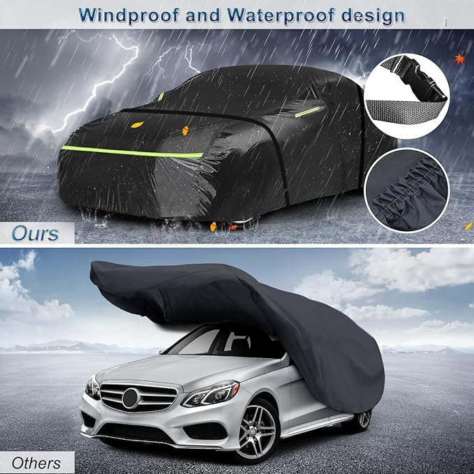 for Mercedes Benz E Car Cover Waterproof All Weather Heavy Duty Protection - Image 4