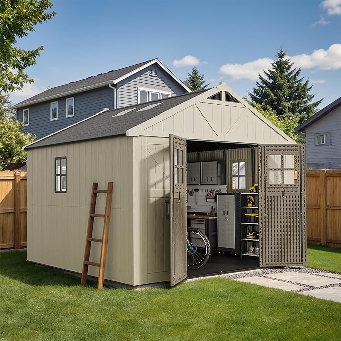 Devoko 10 x 10 FT Plastic Outdoor Storage Shed by DEVOKO
