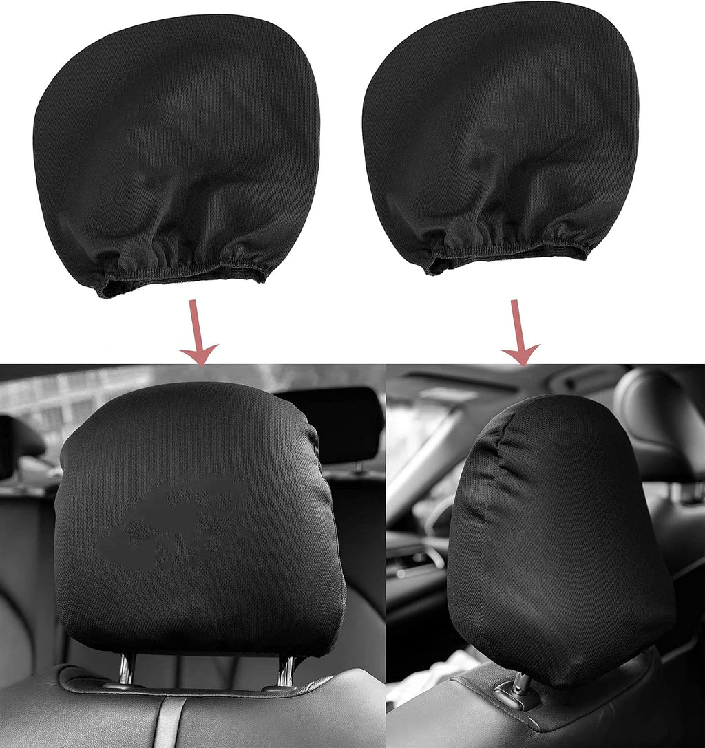 KEEPTOP Car Vehicle Seat Headrest Cover Seat Protector Cover Universal Fit Flexible Polyester Material 2pcs lot