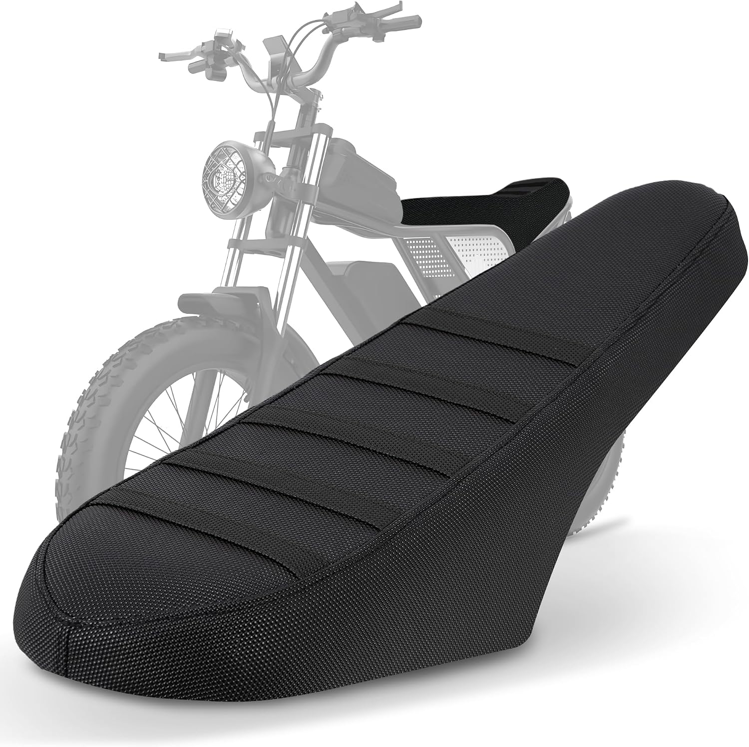 Electric Bike Seat Cover PVC E-Bike Seat Cover for Ridstar Q20 Ebike-Black