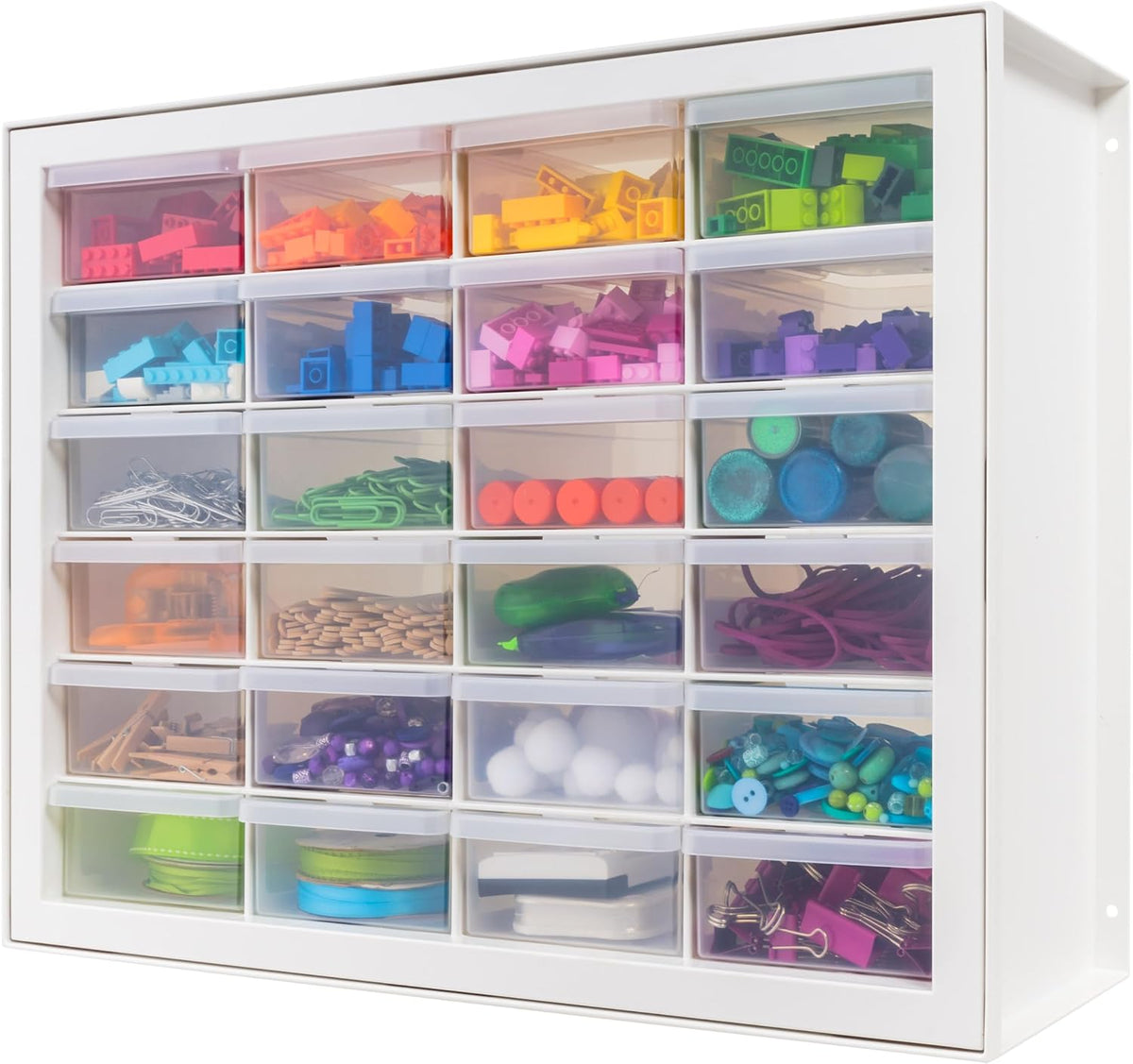 iris usa 24-drawer plastic storage cabinet, teacher toolbox, main product view