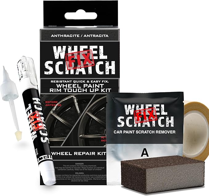 Anthracite Gray Rim Touch Up Paint Kit, Car Wheel Scratch Repair Kit, Wheel by ScratchFixProducts