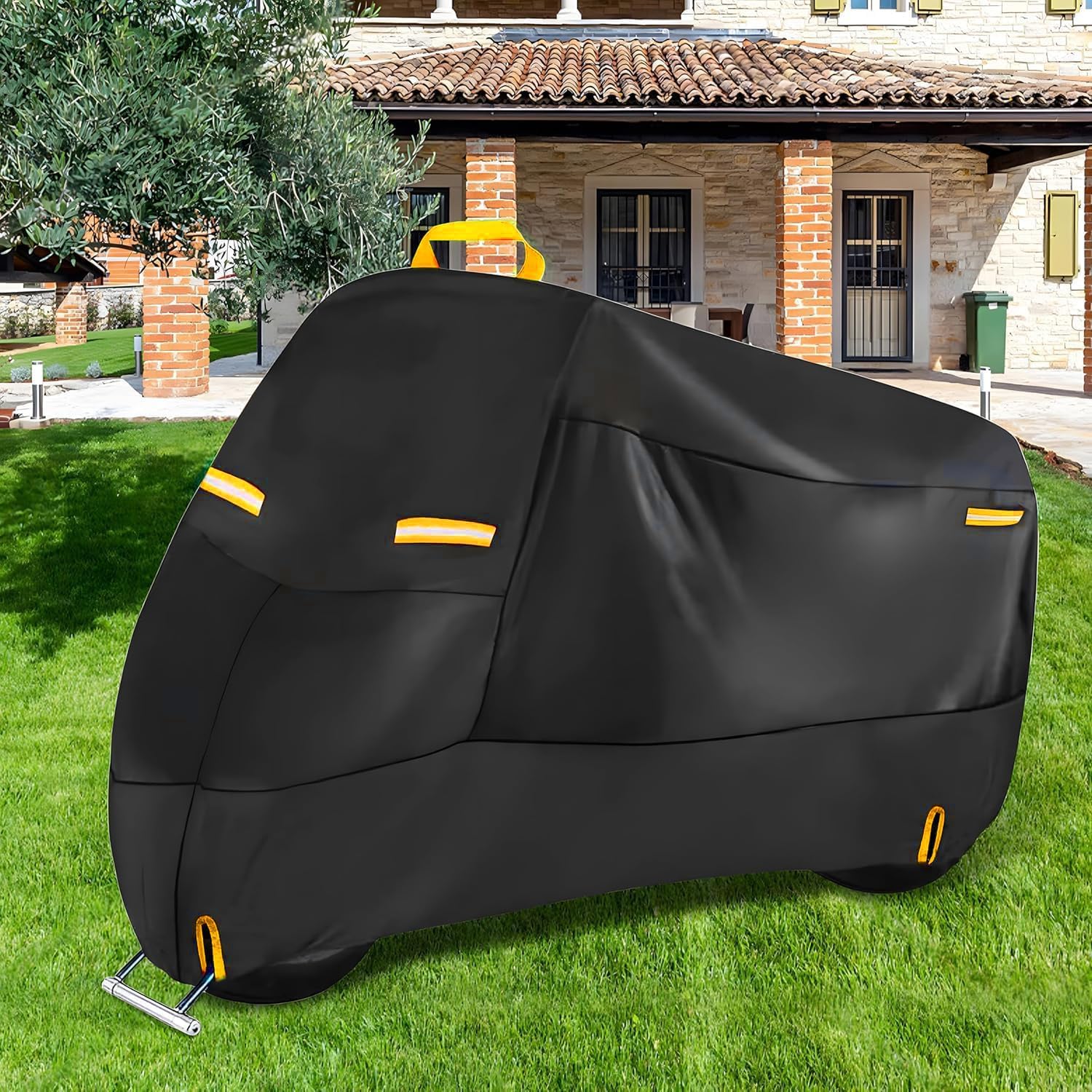 Bike Cover for 1, 2 Bikes Outdoor Waterproof Bicycle Covers 420D Heavy Duty Ripstop Material Offers Constant Protection for All Types of Bicycles All Through The 4 Seasons