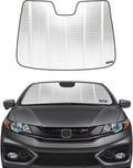 Pigenius Windshield Sun Shade for Honda Civic Sedan 2006-2011. Reflective Aluminum Film Front Window Sunshade - BLAZBLOCK