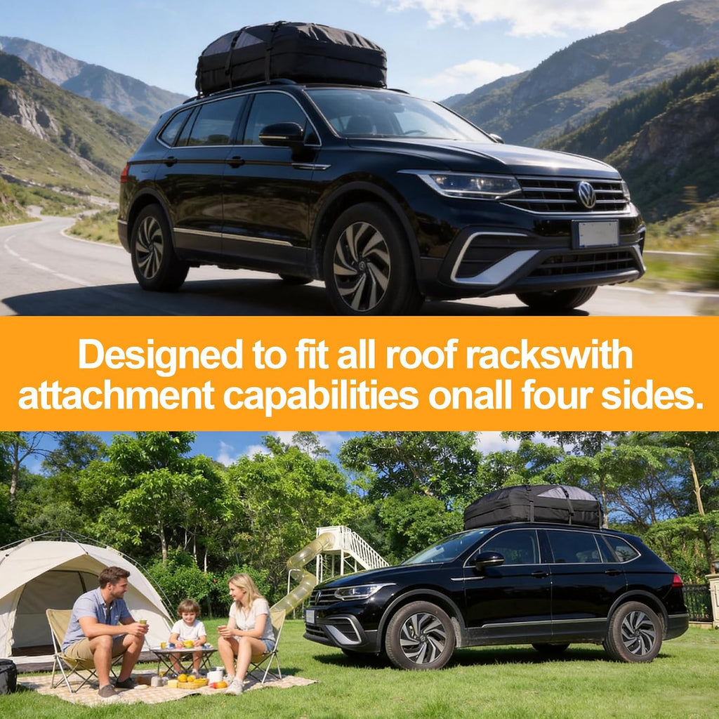 20 Cuft Rooftop Cargo Carrier,Soft Shell Roof Box with Lock,Straps&Storage Bag