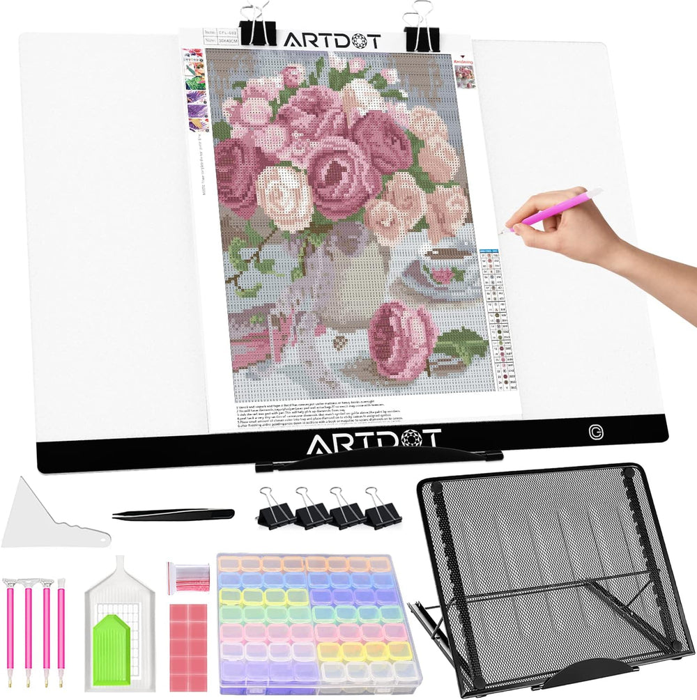 ARTDOT A2 LED Light Pad for Diamond Painting USB Powered Light Board Kit, Adj...
