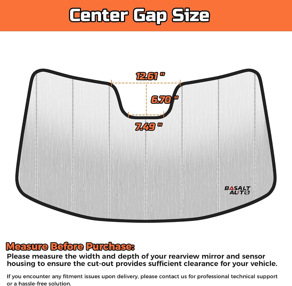 2023-2026 RX Windshield Sun Shade Compatible with 2023-2026 Lexus RX350 / RX350h / RX450h+ / RX500h Silver Reflective Foldable Front Sun Visor Sunshade Protector with Storage Bag Keep Interior Cool