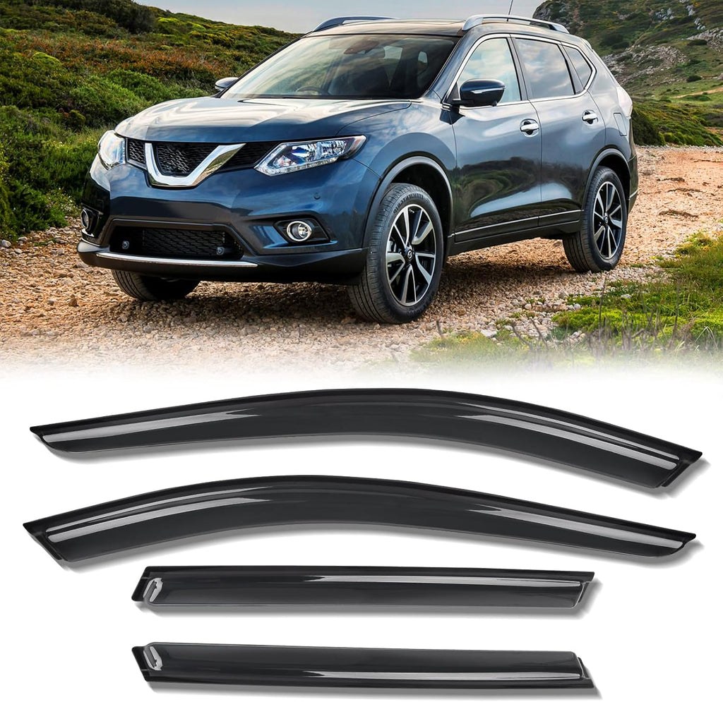 Rain Guards for Car Windows, Tape-On Window Visors Rain Guards Fit for