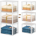 stackable closet organizers and storage basket, closet shelves, main product view