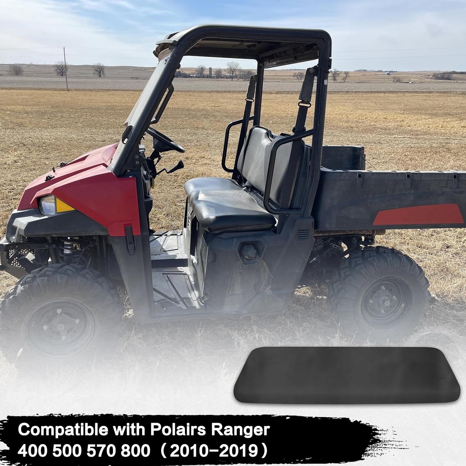 Upgrade UTV Seat Covers Compatible with Polaris Ranger 400 500 570 800 Miside with Waterproof PU Coating, Accessories for Polaris Ranger Seat Replacement