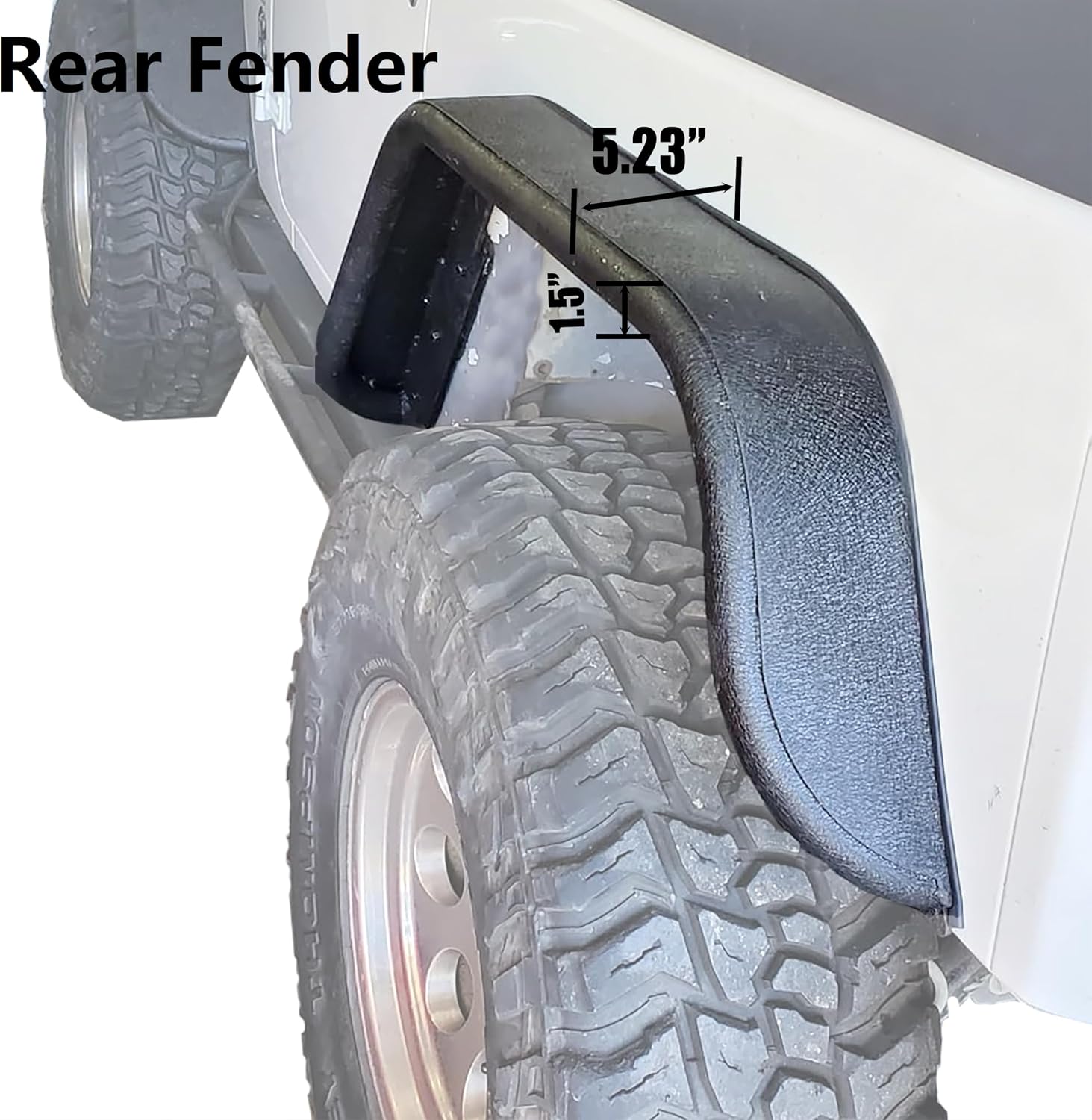 MODnGO Heavy Duty Steel Fender Flares for 2/4 Doors Jeep Wrangler 2007-2018 JK & JKU - On Bolt Quick Installation, Anti-Rust, Rock Guard in Off-Road Outdoor Adventures, 4 PCS Front & Rear Fenders