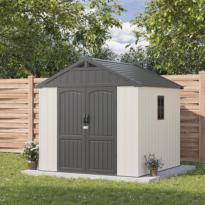 Patiowell 8 x 8 FT Plastic Outdoor Storage Shed by Patiowell