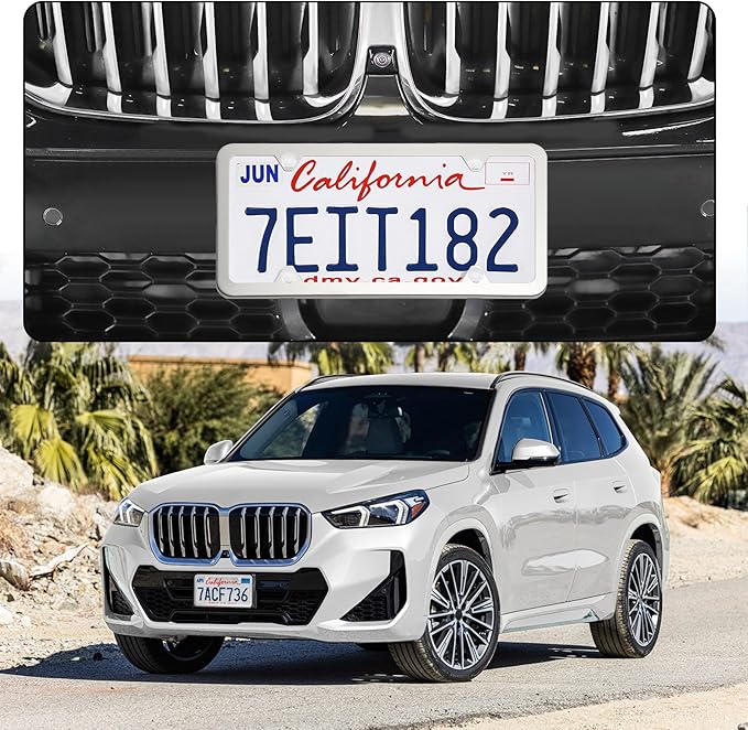 LivTee Chrome License Plate Frames, 4 Holes Stainless Steel License Plate Covers - Image 2
