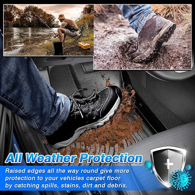 Cartist Floor Mats Fits for Ford Ranger 2019 2020 2021 2022 2023 Accessories - Image 3