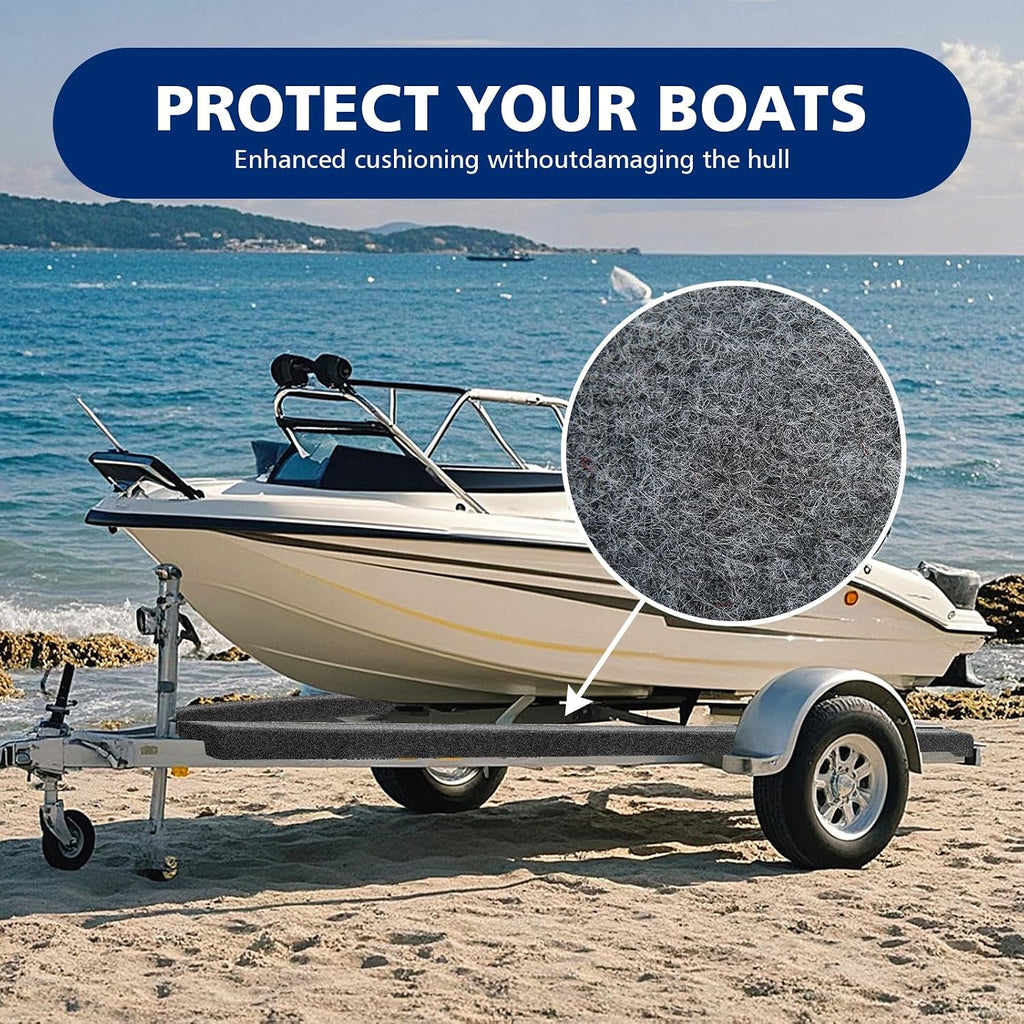 16in x 16ft Extra Large Boat Trailer Bunk Carpet - Marine Grade Padding for Boat Trailers Jet Ski Ramps Garages Docks Bunk Board Carpet
