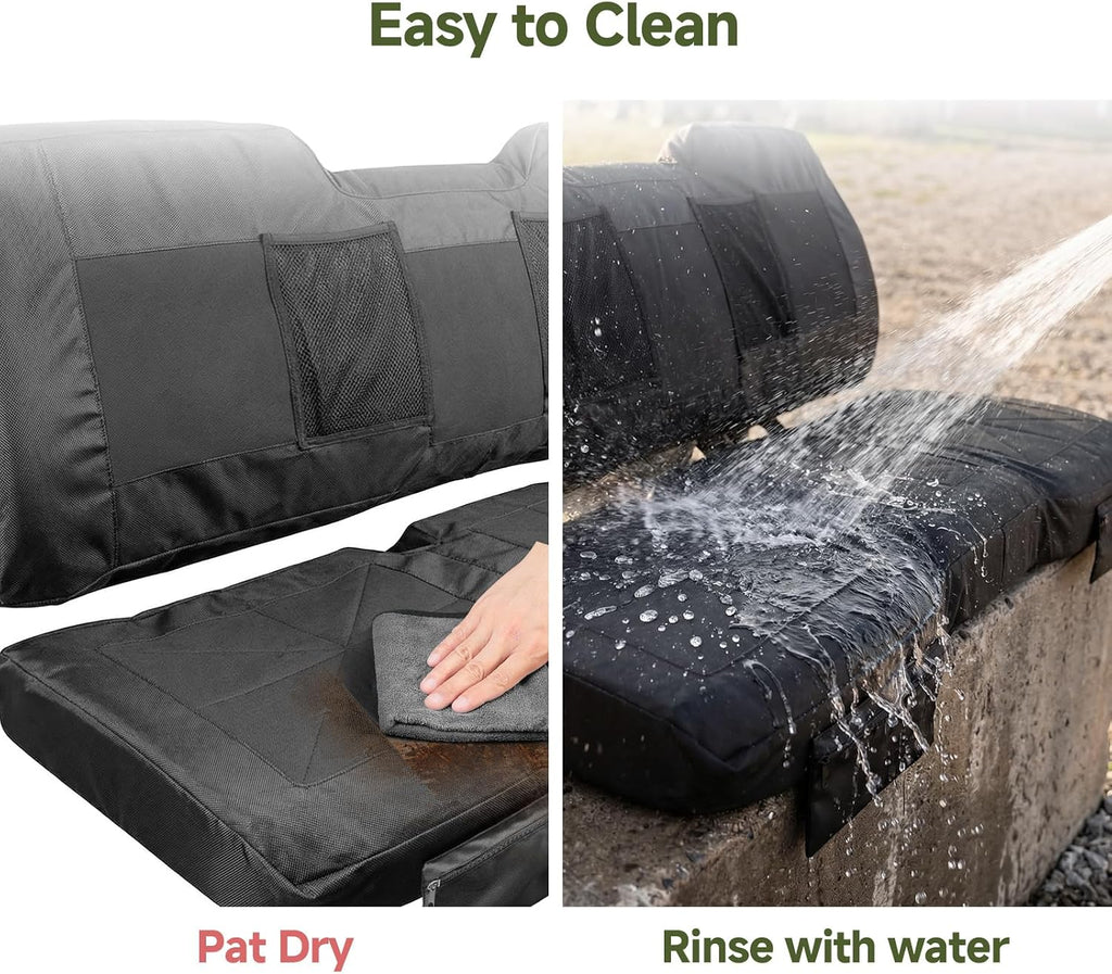 YMU Ranger Seat Covers with Storage Mesh Net, UTV Seat Covers Compatible with Polaris Ranger 1000 2020-2026, Polaris Ranger XP 1000 2017-2021