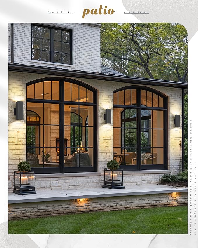 Ken & Ricky 2 Pack Dusk to Dawn Outdoor Lighting, Modern Exterior Lighting - Image 4