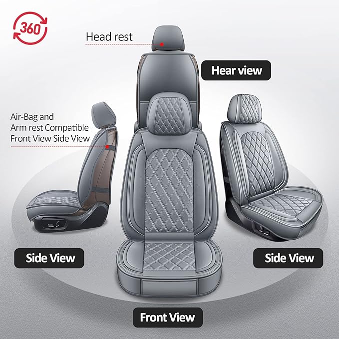 MIROZO Ram Seat Covers, Waterproof Truck Seat Covers Fits - Image 4