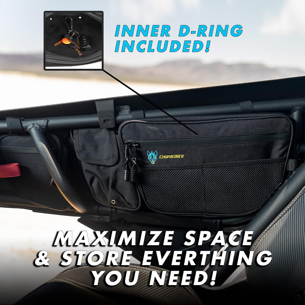 Chupacabra Offroad X3 Front Door Bags - Maverick X3 MAX Turbo R X DS RS RR XMR XRC 2017 2017-2022 Door Storage Bags (Driver and Passenger Side Door Bags)