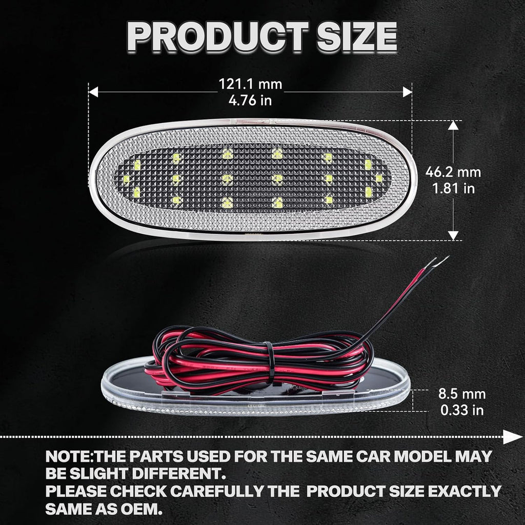 LED Door Panel Courtesy Light for 2002-2009 Dodge Ram 1500 2500 3500 4500 5500 Durango Chrysler Aspen White Interior Car Door Welcome Lamp 2PCS Clear Lens 05179299AA