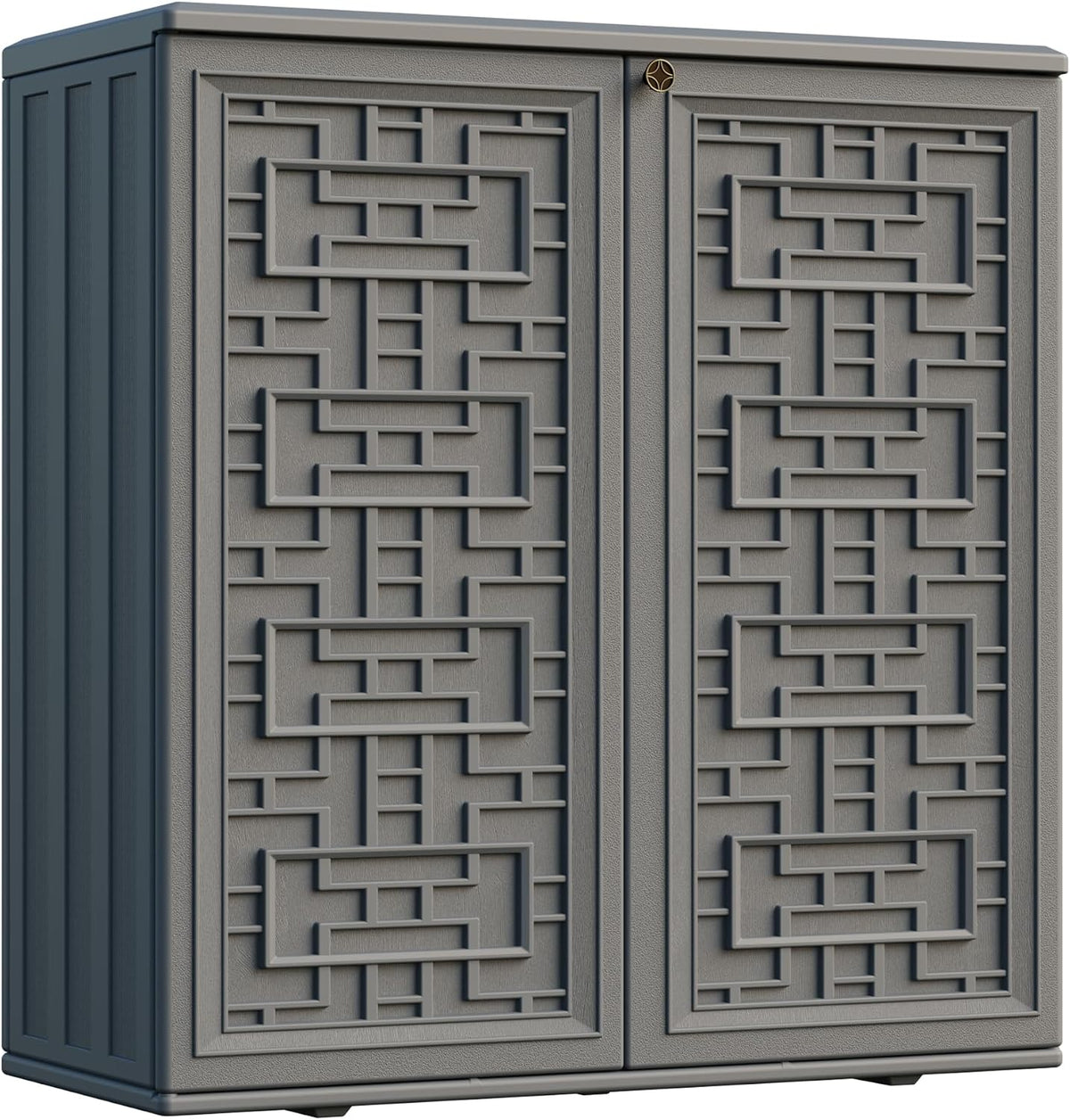 mrosaa indoor outdoor storage cabinet waterproof with shelf,plastic, main product view