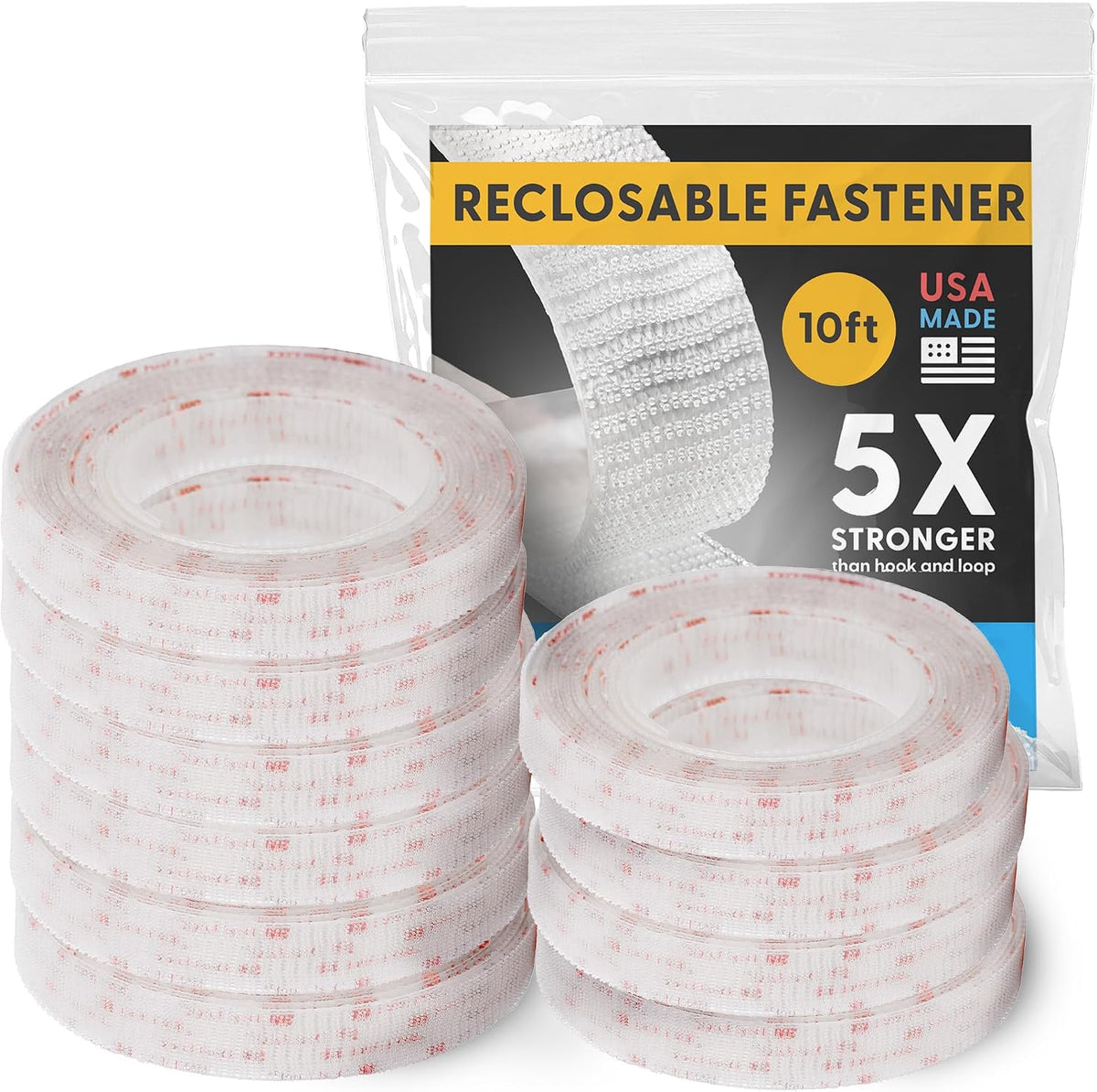 industrial strength - 10ft 10pack - clear indoor/outdoor, main product view
