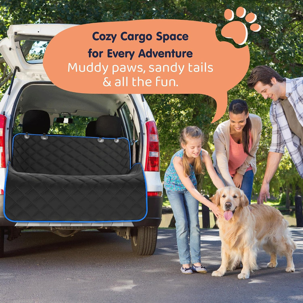 dog car seat cover for back seat, dog, front angle view