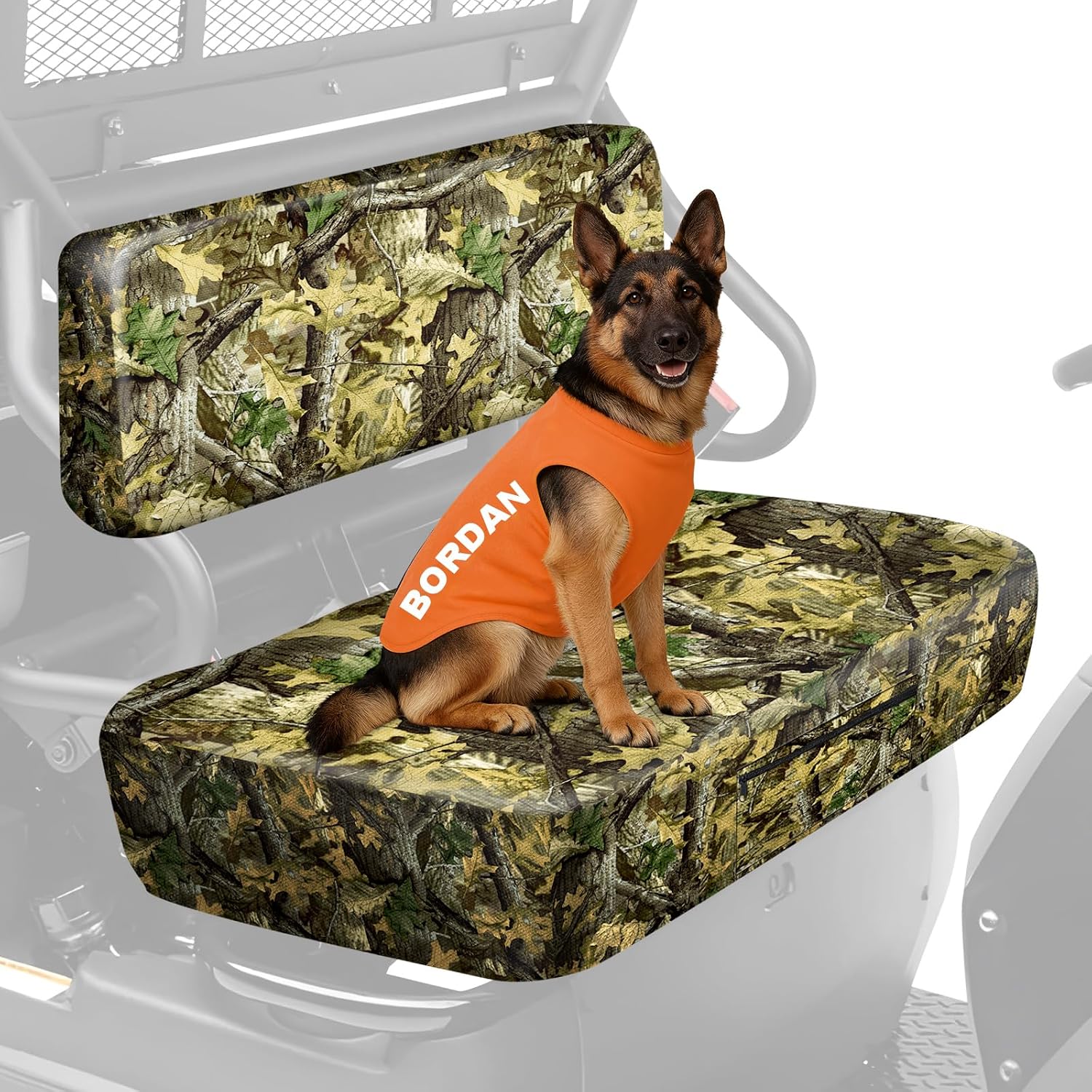 BORDAN UTV Waterproof Seat Cover for Kawasaki Mule 600 610 2005-2016 Mule SX 2017-2023, Heavy Duty 1680D Full Protection Camo Seat Cover for UTV Outdoor(2 PCS)