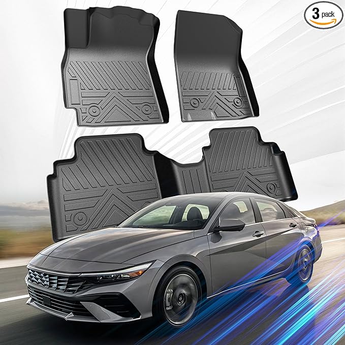 Car Floor Mats for Hyundai Elantra 2021-2025 & Elantra N 2022-2025 Accessories by SSESS